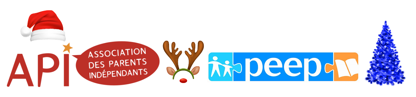Logos API et PEEP aux couleurs de Noël